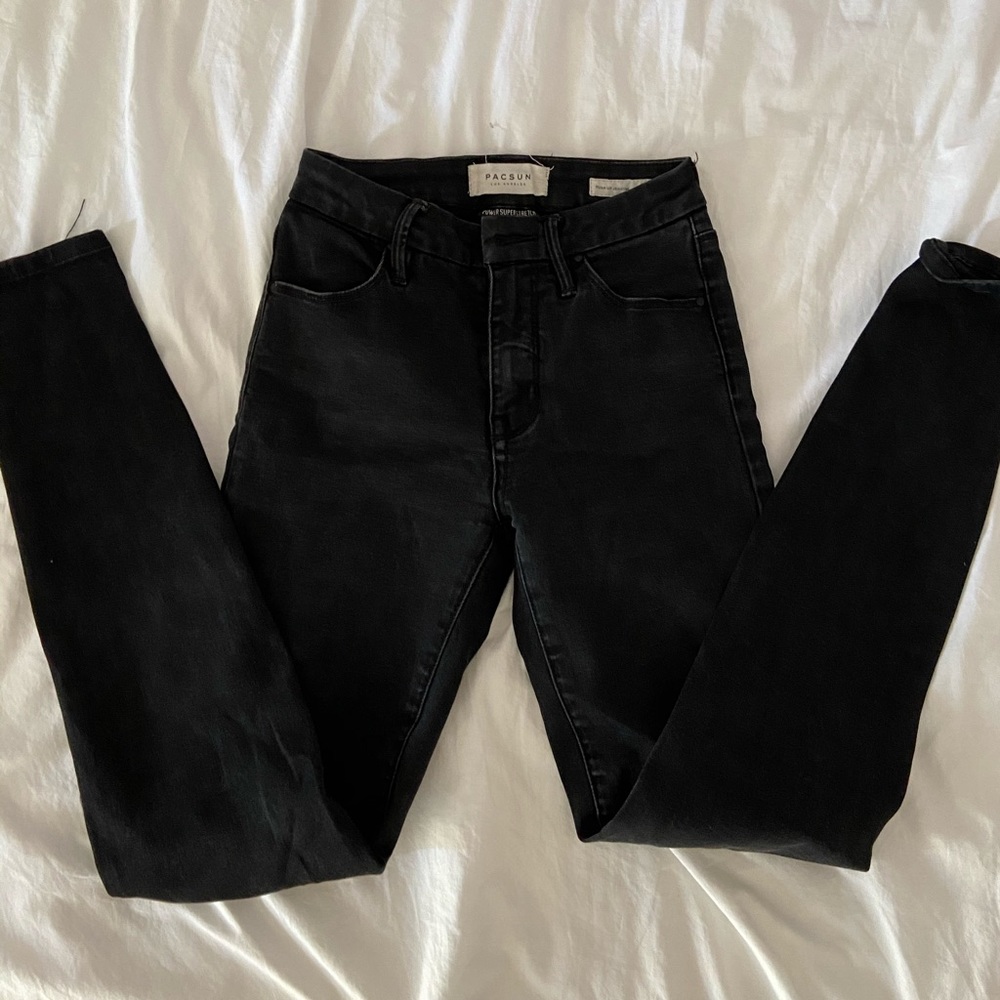 pacsun black high waisted jeans